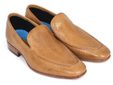 Image Title Paul Parkman Perforated Leather Loafers Beige Shoes (ID#874-BEJ) Size 12-12.5 D(M) US