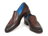 Paul Parkman Perforated Leather Loafers Brown Shoes (ID#874-BRW) Size 7.5 D(M) US