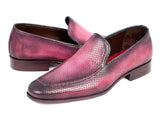 Paul Parkman Perforated Leather Loafers Purple Shoes (ID#874-PURP) Size 6.5-7 D(M) US