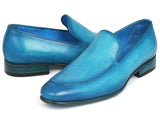 Image Title Paul Parkman Perforated Leather Loafers Turquoise Shoes (ID#874-TRQ) Size 6.5-7 D(M) US