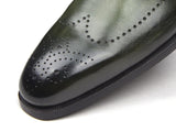 Paul Parkman Wingtip Single Monkstraps Green Shoes (ID#98F54-GRN) Size 9-9.5 D(M) US