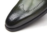 Paul Parkman Wingtip Single Monkstraps Green Shoes (ID#98F54-GRN) Size 6 D(M) US