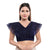 Trendy Navy Blue Designer Indian Saree Blouse Choli with V-Neck (B-01NS-Navy Blue)