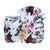 White and Maroon Floral Print Wedding Safa Turban Pagdi -SNTBL0022