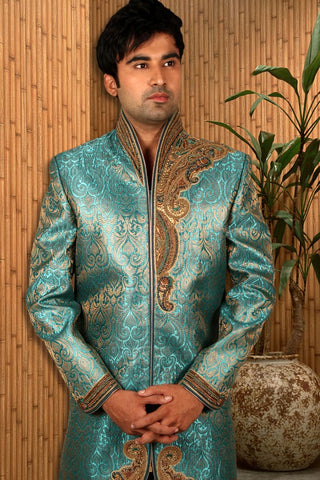 Image Title Uber Cool Indian Wedding Indo-Western Sherwani for Men -BL1024
