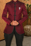 Image Title Apple Cut Indian Wedding Indo-Western Sherwani for Men -BL1033