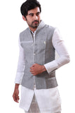 Image Title White Pathani Suit With Jacket Indian Traditional Kurta Set- BL4042SNT