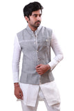 Image Title White Pathani Suit With Jacket Indian Traditional Kurta Set- BL4042SNT