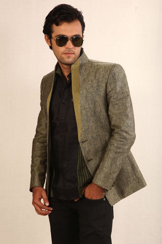 Image Title Contemporary Light Green Blazer For Men - BL5004SNT