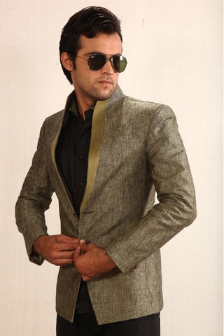 Image Title Contemporary Light Green Blazer For Men - BL5004SNT