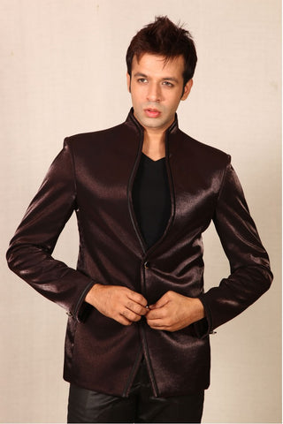 Image Title Grandeur Wine Colored Blazer For Men - BL5007SNT
