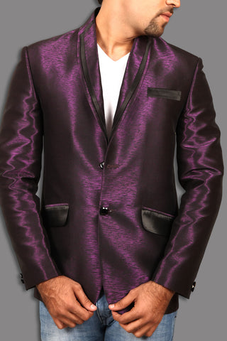 Image Title Flamboyant Russell Purple Blazer for Men