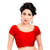 Designer Indian Traditional Red Brocade Silk Padded Half Sleeves Saree Blouse Choli (Co-193Sl)
