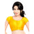 Designer Indian Traditional Yellow Round Neck Saree Blouse Choli (CO-193Sl-Yellow)