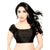 Lovely Stone Work Designer Indian Traditional Black Round Neck Saree Blouse Choli (CO-202SL-Black)