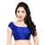 Lovely Stone Work Designer Indian Traditional Royal-Blue Round Neck Saree Blouse Choli (CO-202SL-Royal-Blue)