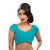 Designer Indian Traditional Sky-Blue Sweetheart-Neck Saree Blouse Choli (CO-203-Sky-Blue)