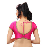 Designer Indian Traditional Pink Sweetheart-Neck Saree Blouse Choli (CO-203-Pink)