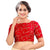 Graceful Red High Neck Designer Indian Traditional Elbow Sleeves Saree Blouse Choli (CO-668-Red)