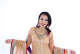 Gold Red and Purple Anarkali 