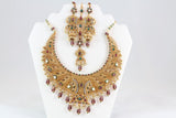 Magnificent Multi-Colored Indian Bridal Jewelry with Earrings and Tika