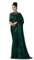 Seductive Dark Green Georgette Sequined Pre-Pleated Ready-Made Sari -INN-2304