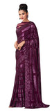 Image Title Innara Beauty Purple Georgette Sequined Pre-Pleated Ready-Made Sari -INN-2305