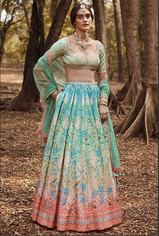 Image Title Vibrant Ombre Lehenga - SNT11012