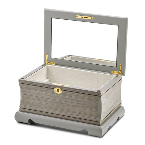 Image Title Lux by Jere Limited Edition Grey Veneer and Painted Finish Jewelry Box