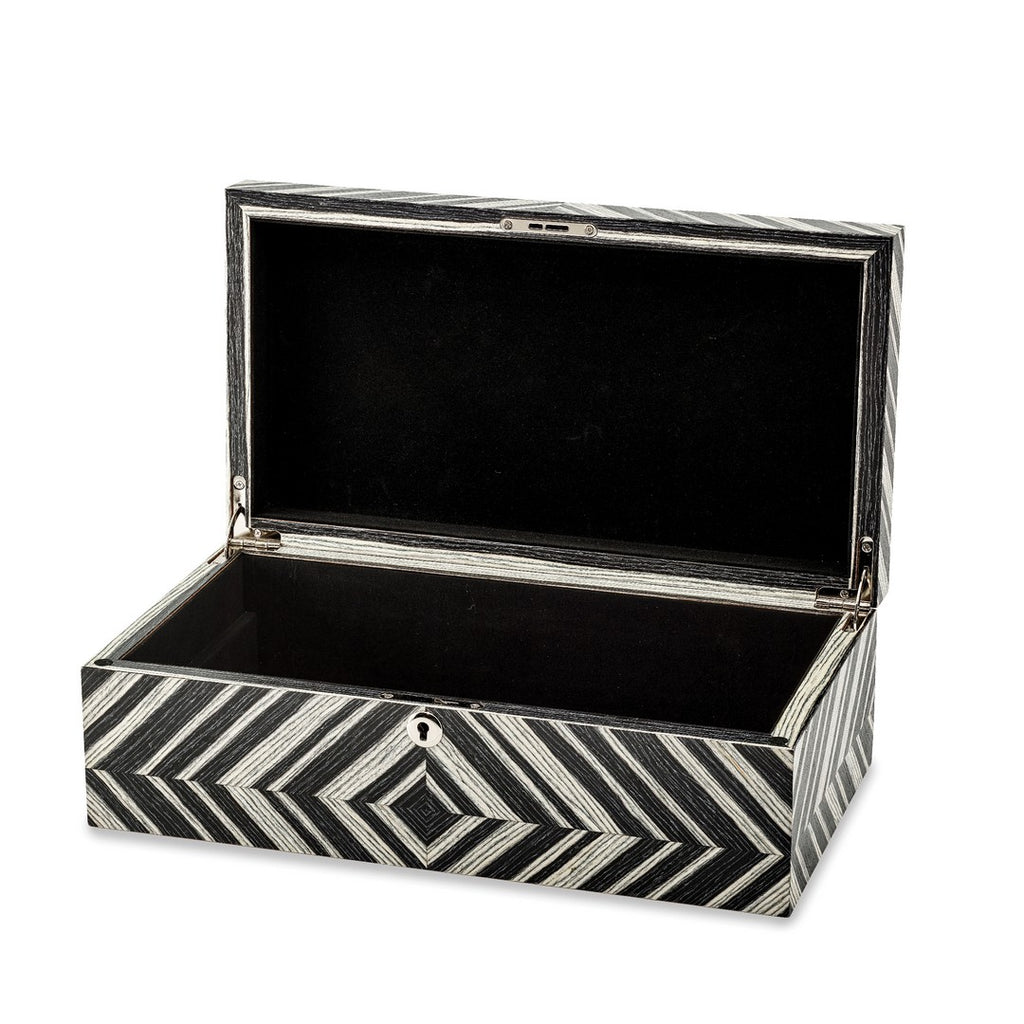 Image Title Brazilian Wild Walnut Veneer Locking Jewelry Box