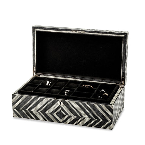 Image Title Brazilian Wild Walnut Veneer Locking Jewelry Box