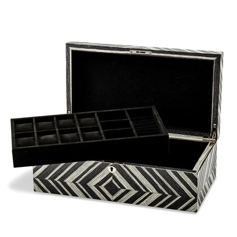 Image Title Brazilian Wild Walnut Veneer Locking Jewelry Box