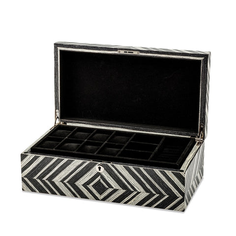 Image Title Brazilian Wild Walnut Veneer Locking Jewelry Box