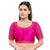 Graceful Dark-Pink Designer Indian Traditional Round Neck Saree Blouse Choli (KP-230ELB-Dark-Pink)