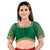 Graceful Green Designer Indian Traditional Round Neck Saree Blouse Choli (KP-230ELB-Green)