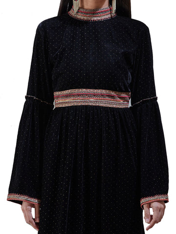 Image Title Ritu Kumar Black Embroidered Kurta Dress