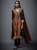 RI-Ritu-Kumar-Black-And-Brown-Silk-Embroidered-Suit-Set-Side-View2