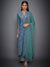 RI Ritu Kumar Blue & Sea Green Abstract Suit Set