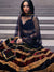RI Ritu Kumar Burgundy & Navy Velvet Lehenga Set