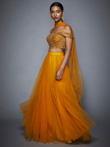 Image Title RI-Ritu-Kumar-Burnt-Orange-Floral-Lehenga-Set-Side-View1