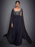 RI-Ritu-Kumar-Navy-Blue-Embroidered-Top-With-Trousers-Complete-View