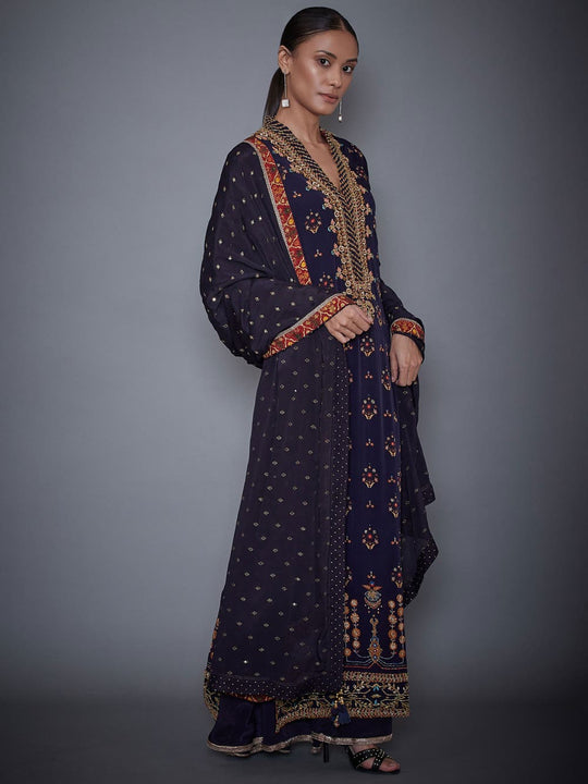 RI-Ritu-Kumar-Navy-Blue-Persian-Print-Suit-Set-Side-View2