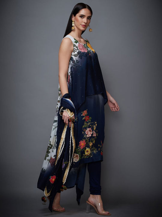 RI-Ritu-Kumar-Off-White-And-Indigo-Floral-Ombre-Suit-Set-Side-View3