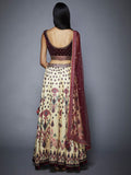 RI-Ritu-Kumar-Off-White-And-Prune-Ikat-Lehenga-Set-Back