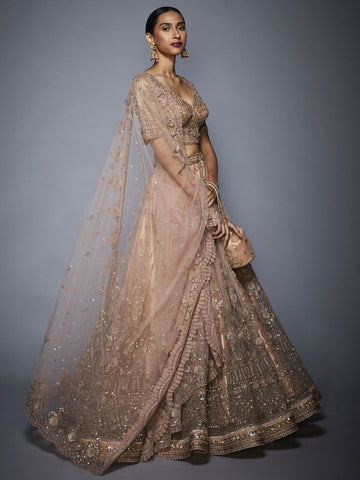 Image Title RI-Ritu-Kumar-Pastel-Pink-Floral-Net-Lehenga-Set-Side-View1