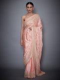 RI-Ritu-Kumar-Peach-Embroidered-Silk-Saree-With-Unstitched-Blouse-Front-View