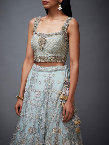 Image Title RI-Ritu-Kumar-Powder-Blue-Net-Lehenga-Set-Closeup