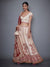 RI Ritu Kumar Red & Off White Embroidered Lehenga With Dupatta