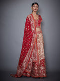 RI-Ritu-Kumar-Red-And-Off-White-Embroidered-Lehenga-With-Dupatta-Side-View2