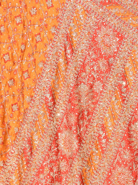 RI-Ritu-Kumar-Red-And-Orange-Geometric-Embroidered-Satin-Saree-with-Unstitched-Blouse-Fabric